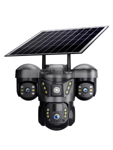 Камера видеонаблюдения 4G с сим картой уличная поворотная с солнечной панелью 2 Mp*3 Орбита OT-VNI68С